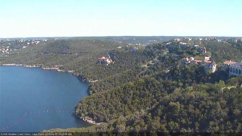 Lake Travis webcam, April 25, 2019 9:30 AM CT