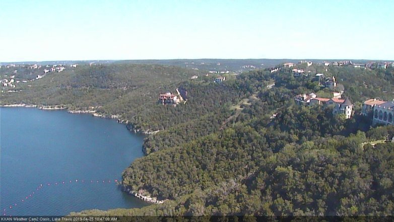 Lake Travis webcam, April 25, 2019 9:50 AM CT