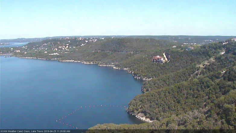 Lake Travis webcam, April 25, 2019 10:30 AM CT