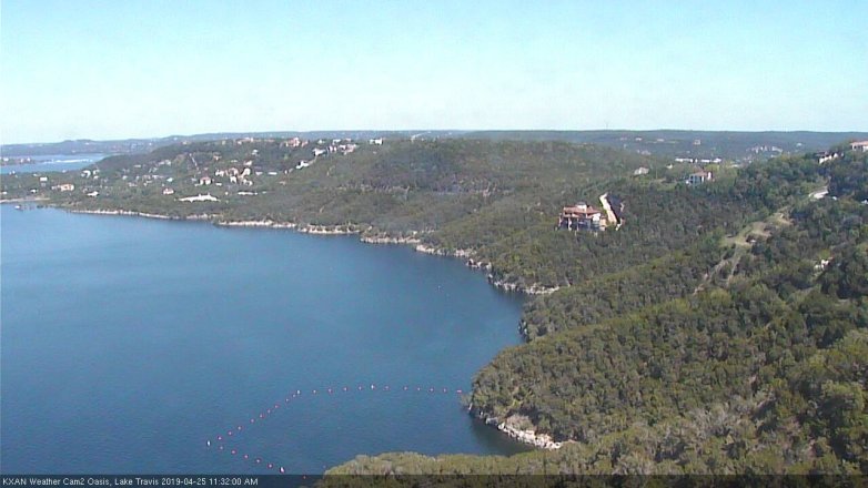 Lake Travis webcam, April 25, 2019 10:35 AM CT