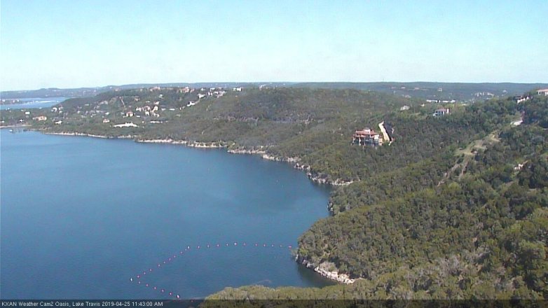 Lake Travis webcam, April 25, 2019 10:45 AM CT