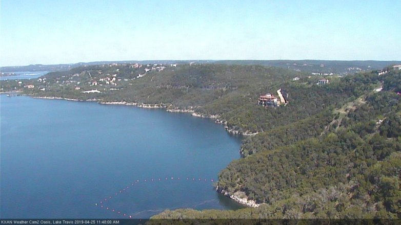 Lake Travis webcam, April 25, 2019 10:50 AM CT