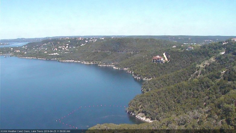 Lake Travis webcam, April 25, 2019 11:00 AM CT