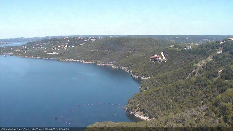 Lake Travis webcam, April 25, 2019 11:10 AM CT