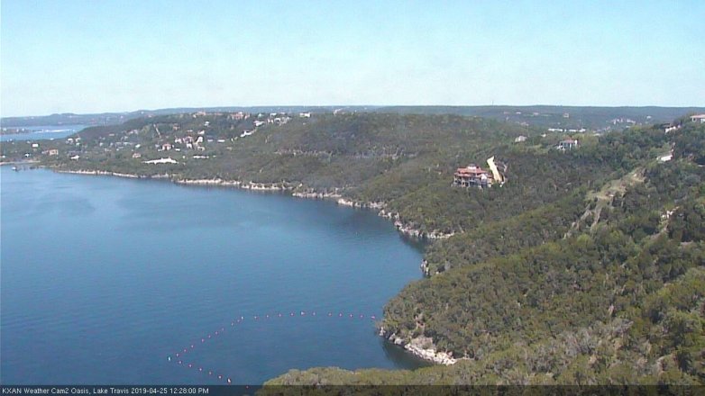 Lake Travis webcam, April 25, 2019 11:30 AM CT