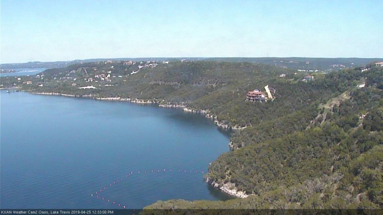 Lake Travis webcam, April 25, 2019 11:35 AM CT
