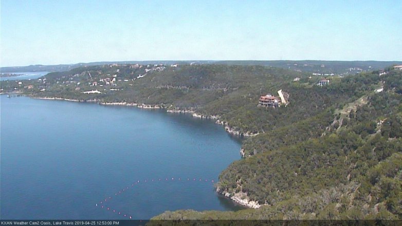 Lake Travis webcam, April 25, 2019 11:55 AM CT