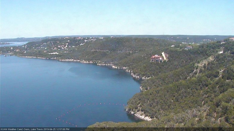 Lake Travis webcam, April 25, 2019 12:00 PM CT