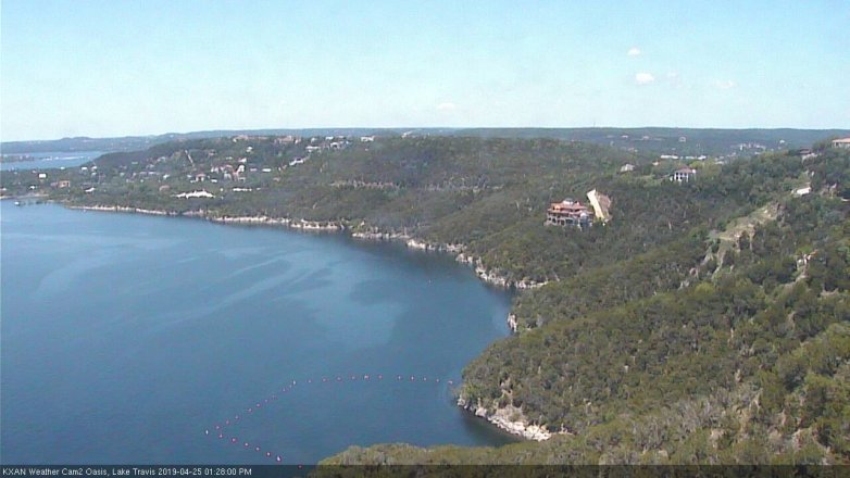 Lake Travis webcam, April 25, 2019 12:30 PM CT