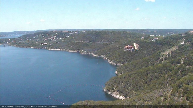 Lake Travis webcam, April 25, 2019 12:45 PM CT