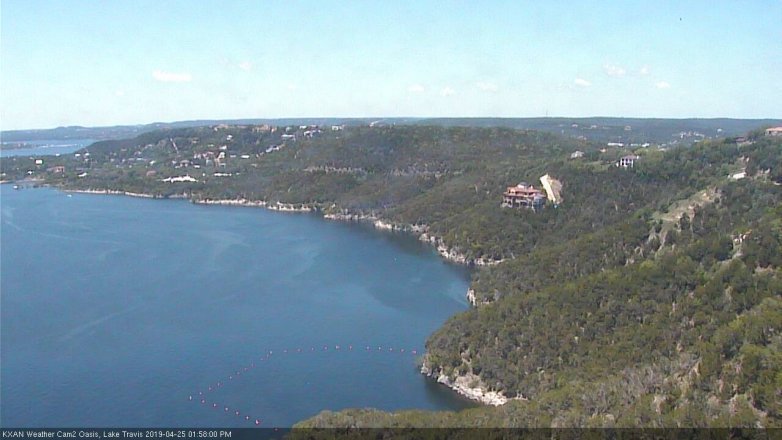 Lake Travis webcam, April 25, 2019 1:00 PM CT