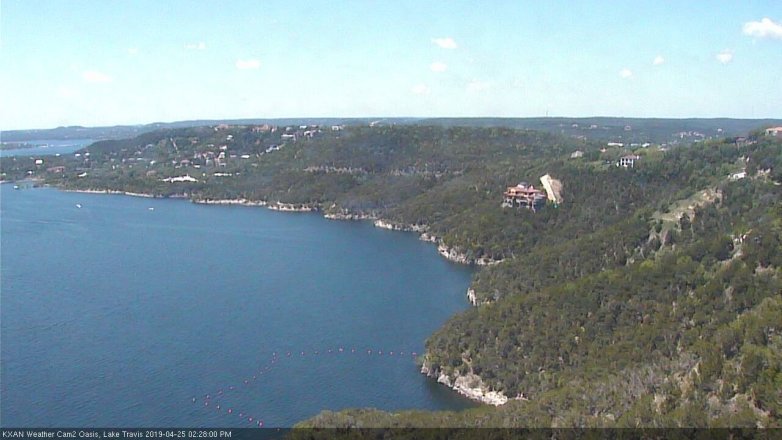 Lake Travis webcam, April 25, 2019 1:30 PM CT
