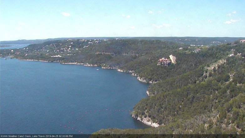 Lake Travis webcam, April 25, 2019 1:35 PM CT