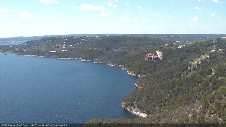 Lake Travis webcam, April 25, 2019 2:05 PM CT