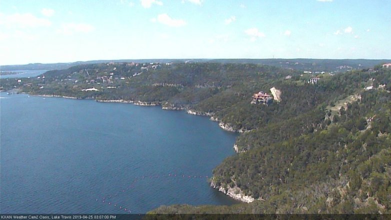Lake Travis webcam, April 25, 2019 2:10 PM CT