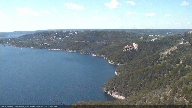 Lake Travis webcam, April 25, 2019 2:15 PM CT