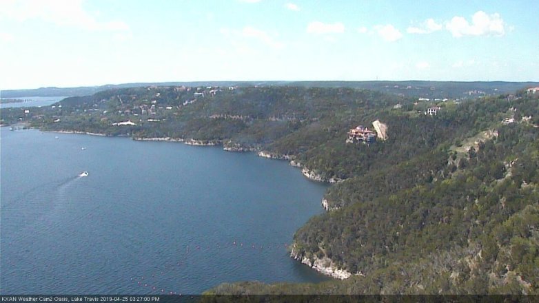 Lake Travis webcam, April 25, 2019 2:30 PM CT