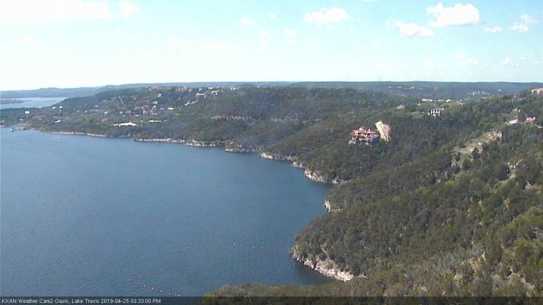 Lake Travis webcam, April 25, 2019 2:35 PM CT