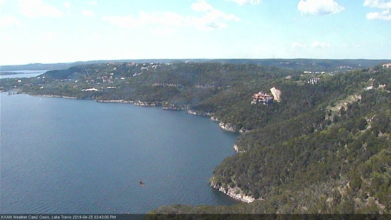 Lake Travis webcam, April 25, 2019 2:45 PM CT