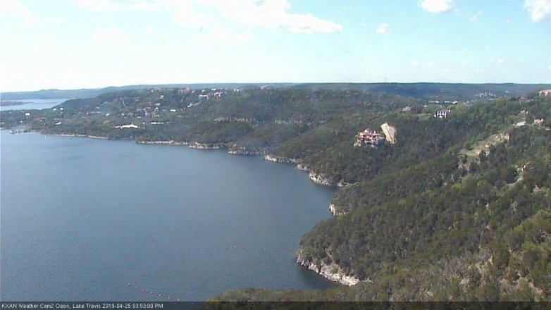 Lake Travis webcam, April 25, 2019 2:55 PM CT