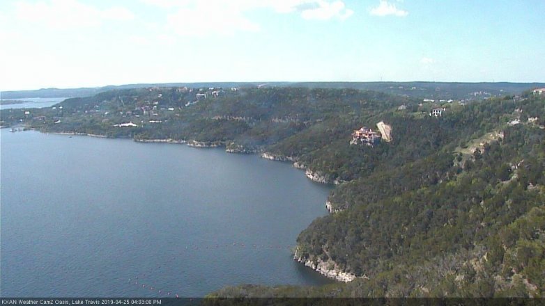 Lake Travis webcam, April 25, 2019 3:05 PM CT