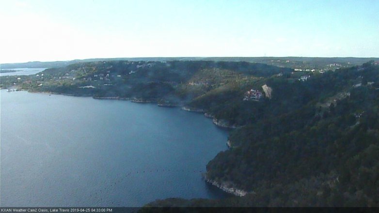 Lake Travis webcam, April 25, 2019 3:35 PM CT