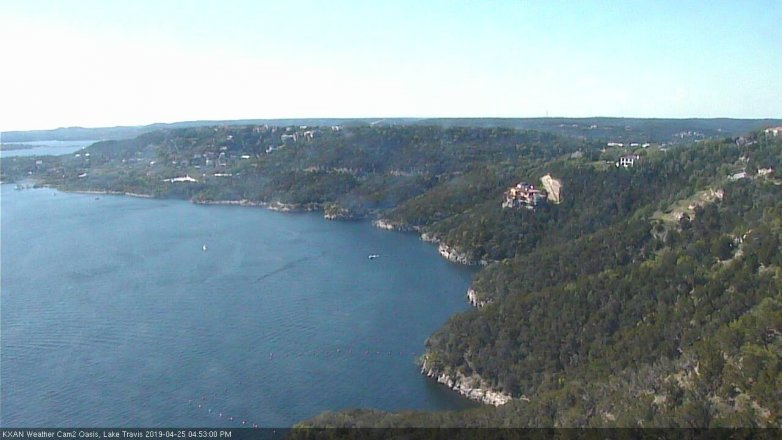 Lake Travis webcam, April 25, 2019 3:55 PM CT