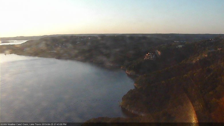 Lake Travis webcam, April 25, 2019 6:45 PM CT