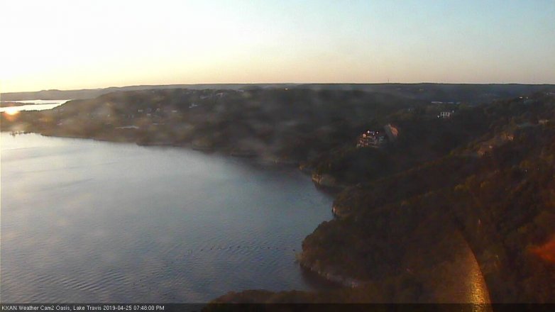 Lake Travis webcam, April 25, 2019 6:50 PM CT