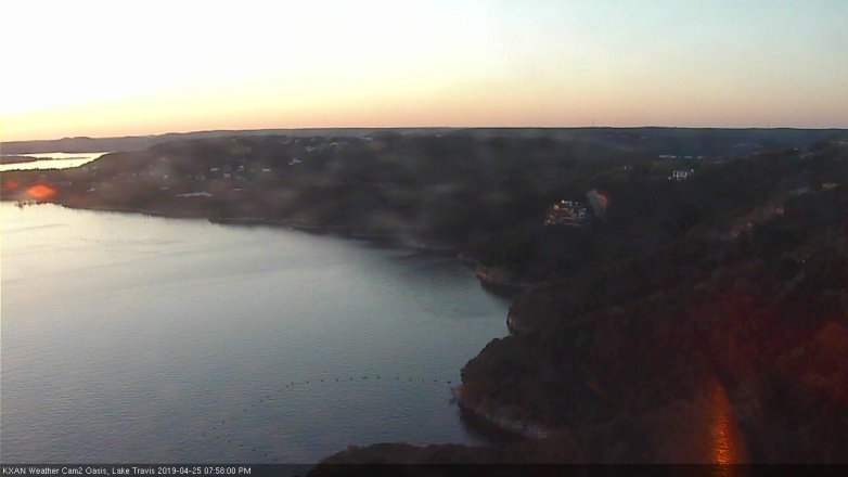 Lake Travis webcam, April 25, 2019 7:00 PM CT