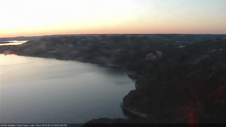 Lake Travis webcam, April 25, 2019 7:05 PM CT