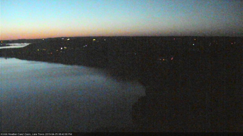 Lake Travis webcam, April 25, 2019 7:45 PM CT