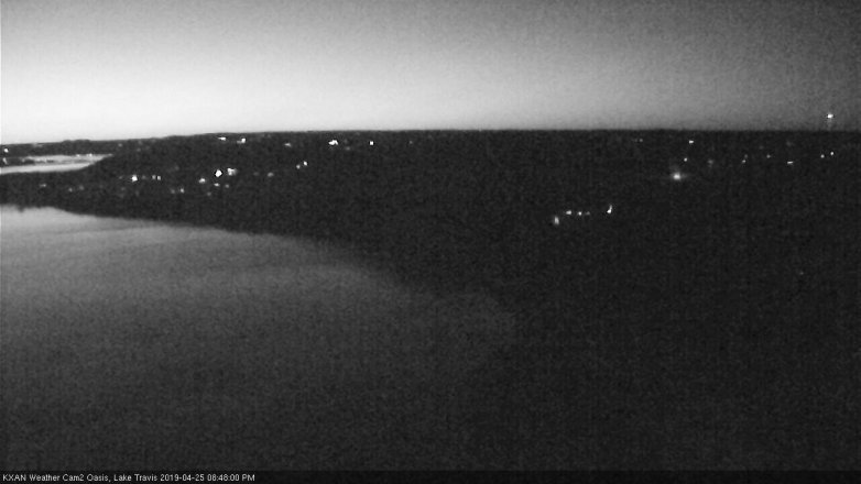 Lake Travis webcam, April 25, 2019 7:50 PM CT