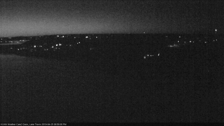 Lake Travis webcam, April 25, 2019 8:00 PM CT