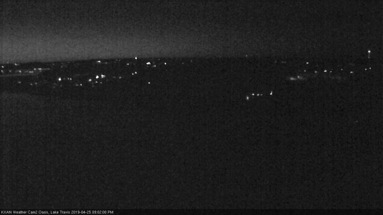 Lake Travis webcam, April 25, 2019 8:05 PM CT