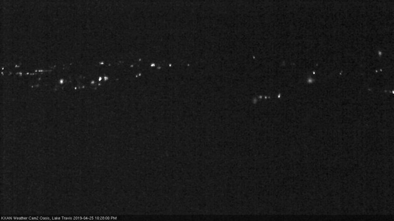 Lake Travis webcam, April 25, 2019 9:30 PM CT