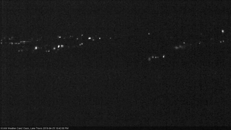Lake Travis webcam, April 25, 2019 9:45 PM CT