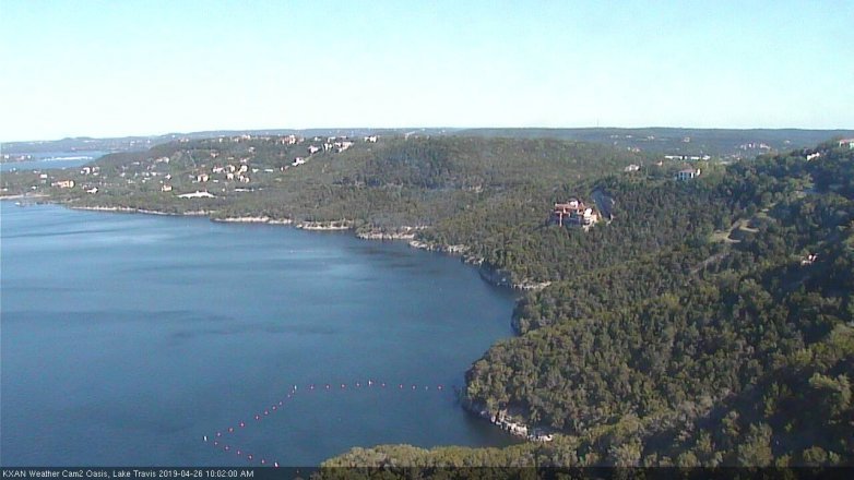Lake Travis webcam, April 26, 2019 9:05 AM CT