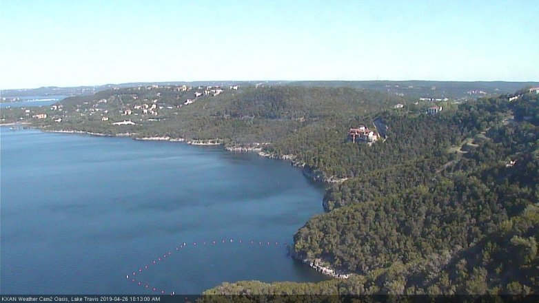 Lake Travis webcam, April 26, 2019 9:15 AM CT