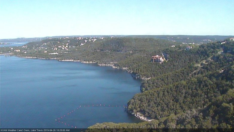 Lake Travis webcam, April 26, 2019 9:30 AM CT