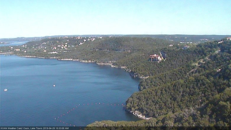 Lake Travis webcam, April 26, 2019 9:35 AM CT