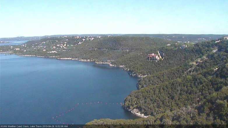Lake Travis webcam, April 26, 2019 9:55 AM CT