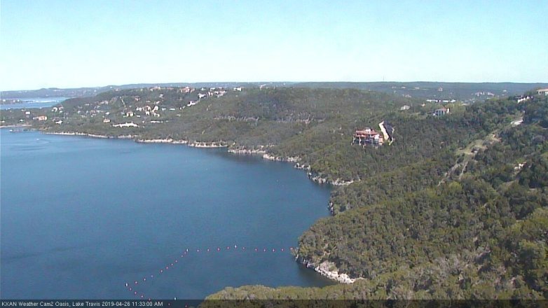 Lake Travis webcam, April 26, 2019 10:35 AM CT