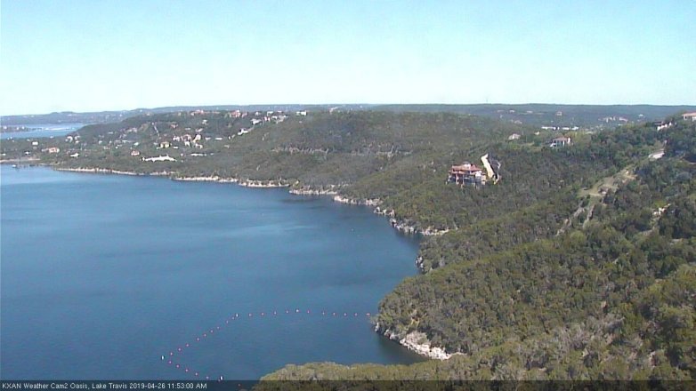 Lake Travis webcam, April 26, 2019 10:55 AM CT