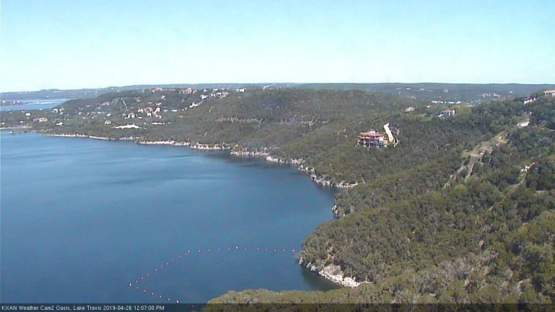 Lake Travis webcam, April 26, 2019 11:10 AM CT