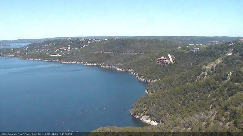 Lake Travis webcam, April 26, 2019 11:45 AM CT
