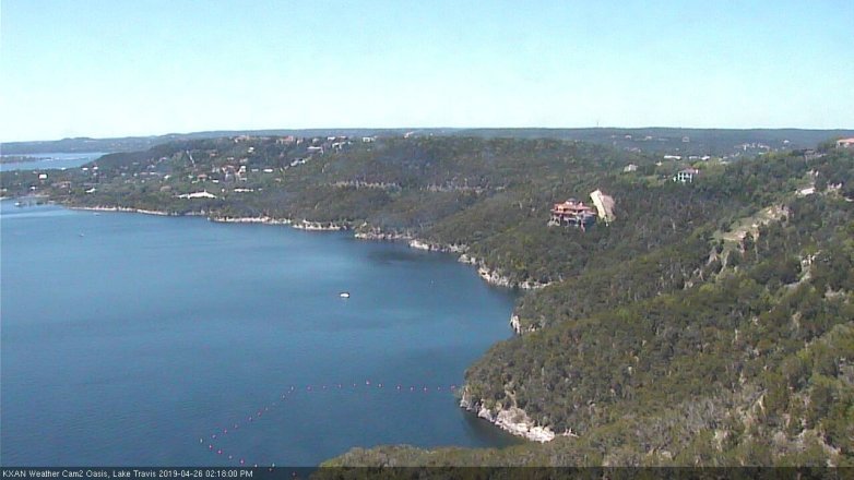 Lake Travis webcam, April 26, 2019 1:20 PM CT