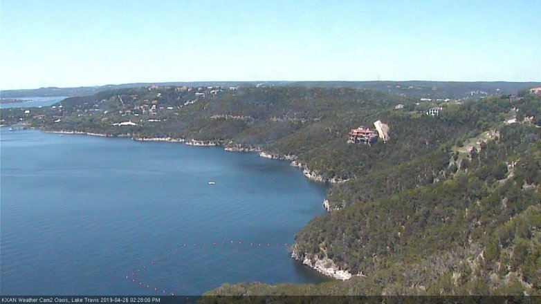 Lake Travis webcam, April 26, 2019 1:30 PM CT