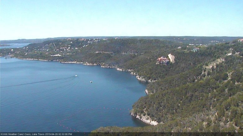 Lake Travis webcam, April 26, 2019 1:35 PM CT