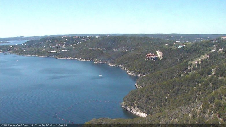 Lake Travis webcam, April 26, 2019 1:40 PM CT
